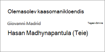 Kaasomaniku eemaldamine personalimärkmikust