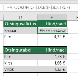 #N/A tõrge