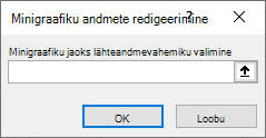 Sisestage dialoogiboksis Minigraafiku andmete redigeerimine lähteandmevahemik.