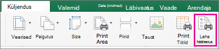On the Page Layout tab, select Page Setup