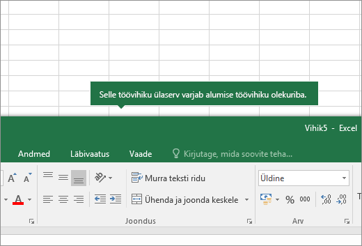 Töölehe ülemine osa kattub mõne muu töölehe sakkidega
