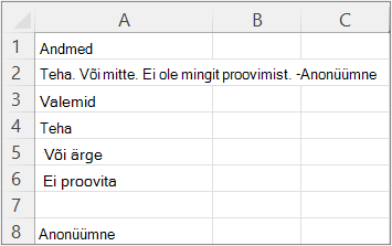 Näite 4 tulemid