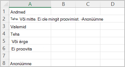 Näite 5 tulemid