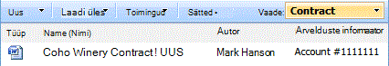 Label information is displayed in columns in the document library