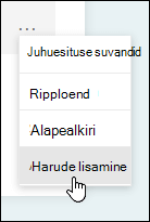 Microsoft Forms harude suvand