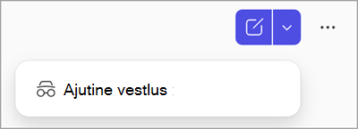 Copilot Chat ajutise vestluse nupu kuvatõmmis