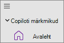 OneNote'i Copiloti märkmikud suvand