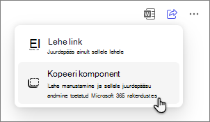 Copiloti lehed jagavad kopeerimiskomponendi lehesuvandit.