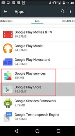 Tühjenda Google Play poe rakenduse