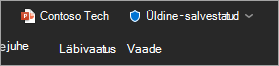 Failide delikaatse teabe silti kuvava tiitliriba kuvatõmmis.