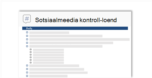 sotsiaalmeedia kontroll-loendi kujutav pilt