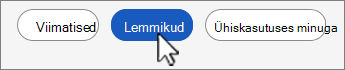 Lemmikute faililoendi nupu kuvatõmmis.
