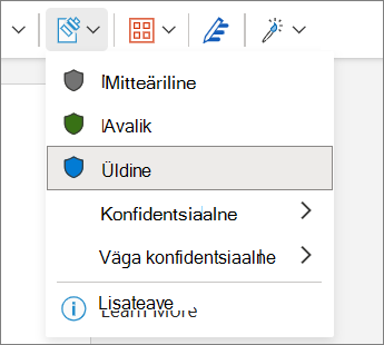 Detundlikkuse sildi menüü