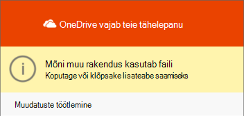 OneDrive'i faili kasutamise dialoogiboks