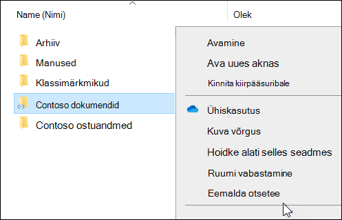 OneDrive'i otsetee eemaldamine File Explorer