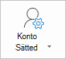 Outlooki konto sätete nupp