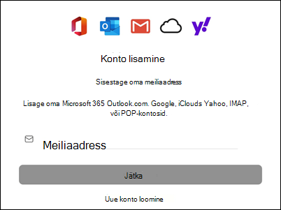 Konto lisamine rakendusse Outlook for Mac