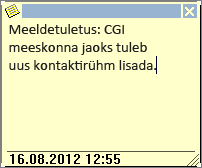Märkme tippimine