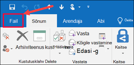 Valige menüü „Fail“ ja seejärel nupp „Salvesta nimega“.
