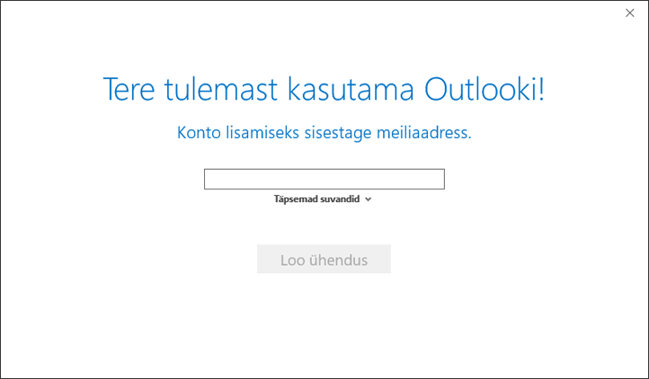 Klõpsake nuppu Täpsemad suvandid.