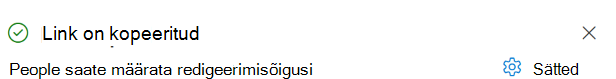 Kopeeritava lingi ja lingisätete kuvatõmmis.