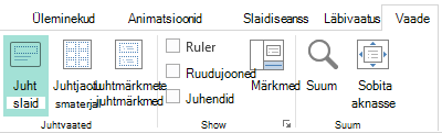 Slaidipaigutust saab kohandada juhtslaidivaates