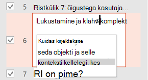 Kuvatõmmis, mis näitab, kuidas tippida seda vajava objekti aseteksti kirjeldus.