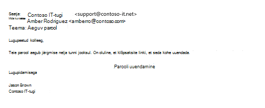 Andmepüügisõnumi näidis