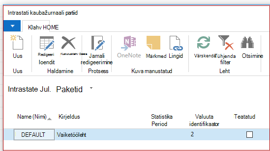 Instrastat Jnl. Batches