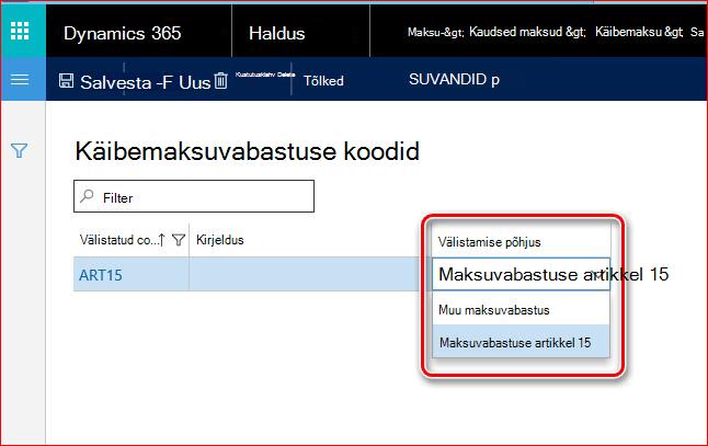 Sellel pildil on kujutatud käibemaksuvabastuse põhjused.