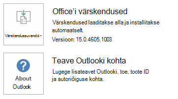 Kuvatõmmis Outlooki klõpskäivitusversioonist