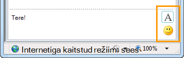 Kiirsõnumside vormindusnupud