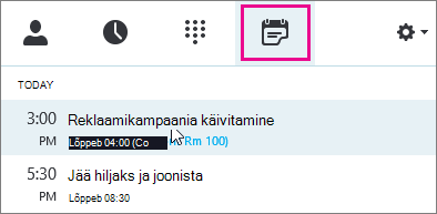 Vahekaart Koosolek koosolekutega