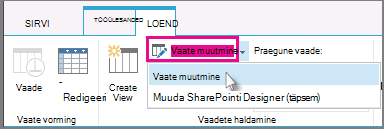 Vaate muutmine