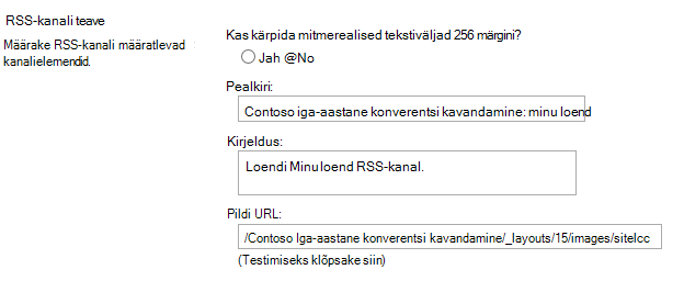 RSS-kanali teave