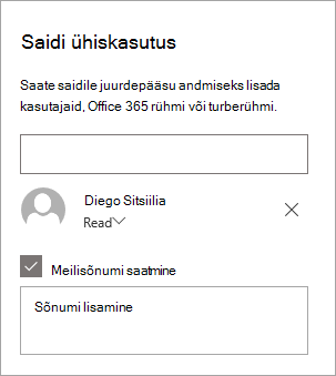 Isiku lisamine saidi ühiskasutuspaanil