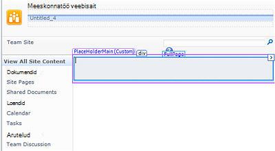 Lehtede lisamine rakenduses SharePoint Designer 2010
