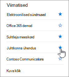 Klõpsake saidi vasakpoolsel navigeerimisribal tähte
