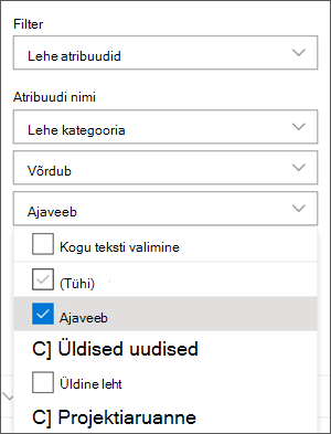 Filter set to Blogs in News web part pane