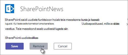 News connector dialog box