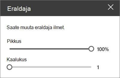 SharePoint Online'i jagaja veebiosa üksikasjapaan saidi redigeerimise ajal