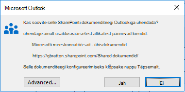 Ühenduse loomine SharePointi dokumenditeegiga