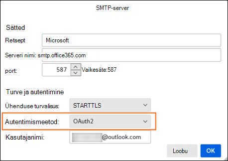 Modernautentimise mozilla etapp 2 SMTP Server