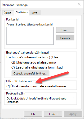 Ühiskalendri täiustused versioonis Outlook 1-30