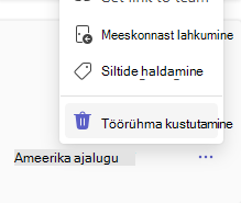 töörühma kustutamine