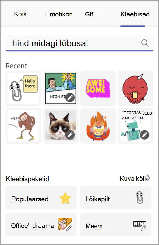 Kuvatõmmis, millel on kujutatud lõbusas valijas meemid ja kleebised