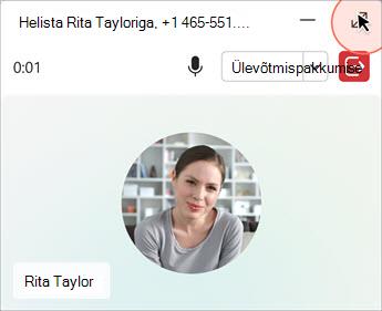 Kõne liides, kus on vaigistamine, ülevõtmine ja kõnede lõpetamine.