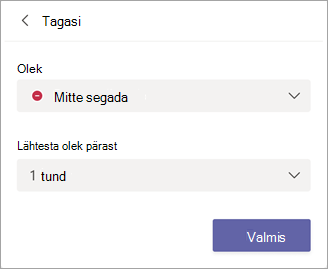 Oleku ja kestuse määramine