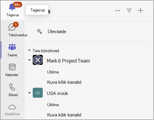 Screen shot of Separate view in Simple Collab
