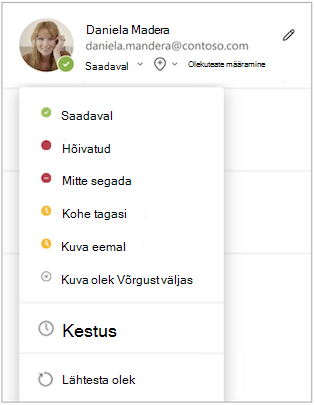 Status menu